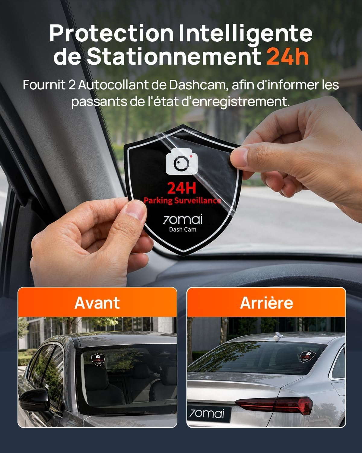 Pack 70mai A810 Lite 4K HDR | Dashcam Avant + Arrière