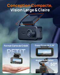 Pack 70mai A810 Lite 4K HDR | Dashcam Avant + Arrière