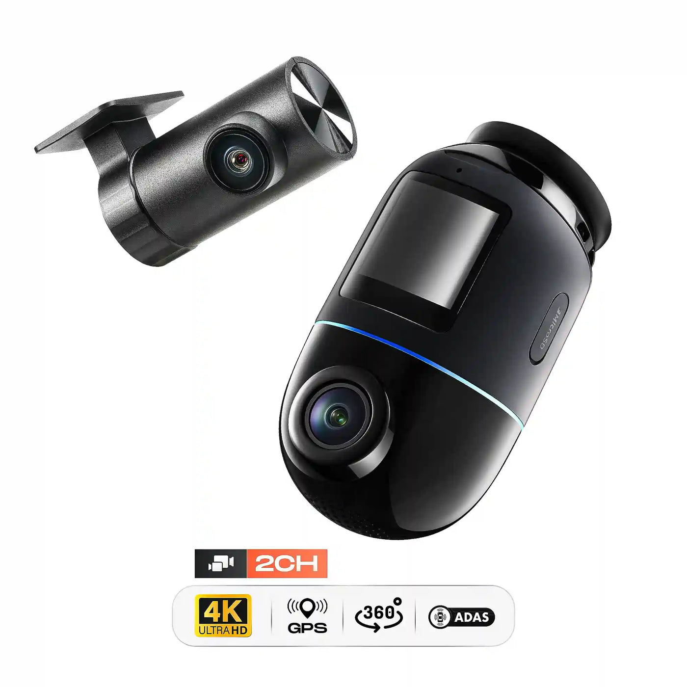 70mai Omni x800 4K 360° – Dashcam Rotative avec Caméra Arrière + Carte Mémoire 128 Go