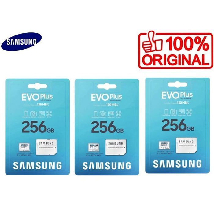 Carte Mémoire 128GB U3 - Samsung EVO Plus
